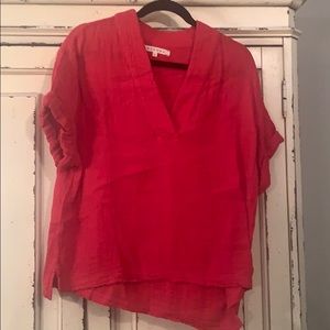 XIRENA Red tunic top